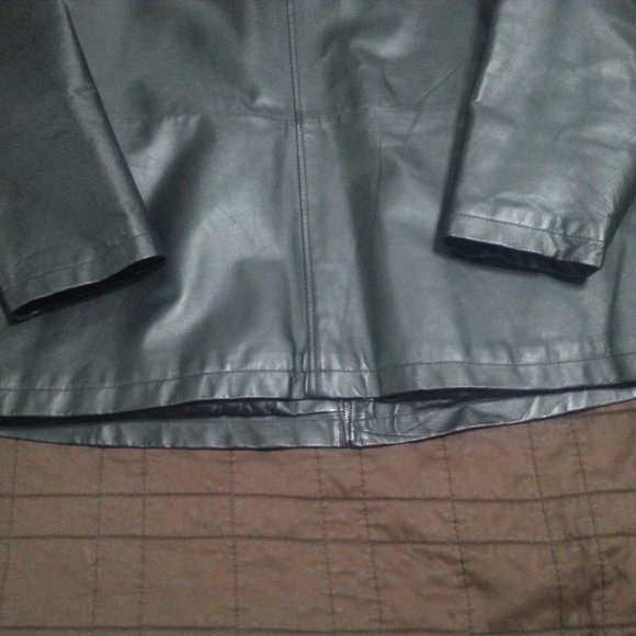 Vintage Leather Jacket Men's XL Black Motorcycle Biker Bomber Aviator - Picture 8 of 13